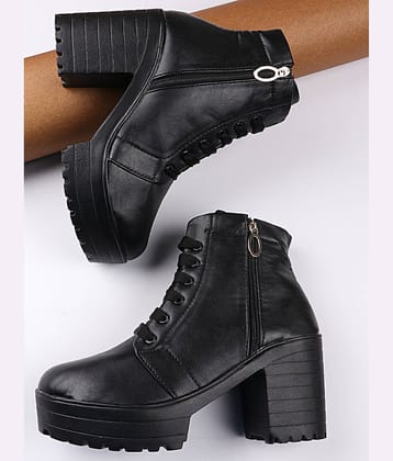 Shoetopia Black Knee Length Casual Boots