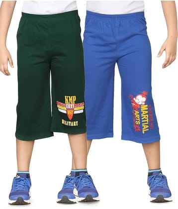 Dongli Pack of 2 Cotton Three-Fourth For Boys ( Green )