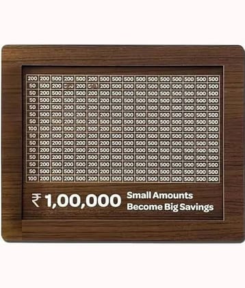 Money Bank Wooden Piggy Bank for Kids & Adults, Coin Box with Carved Design, Savings Box, Mini Bank, Wooden Coin Box, Money Saver, Piggy Bank with Numbers