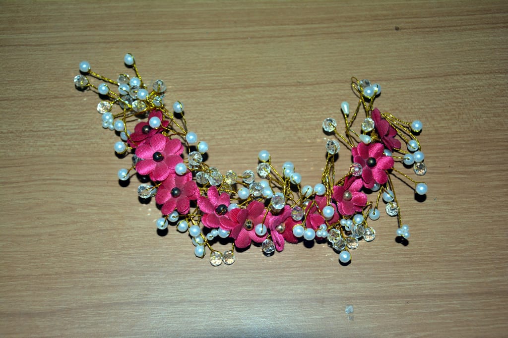 Crystals and Pearls Hair Brooch