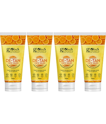 Globus Naturals DeTan Face Wash, 100ml (Pack of 4)