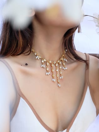Nyla Kundan Necklace-Gold