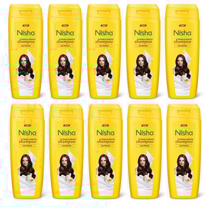 Nisha Egg Protein Shampoo for Strong & Smooth Hair 75ml Pack of 10