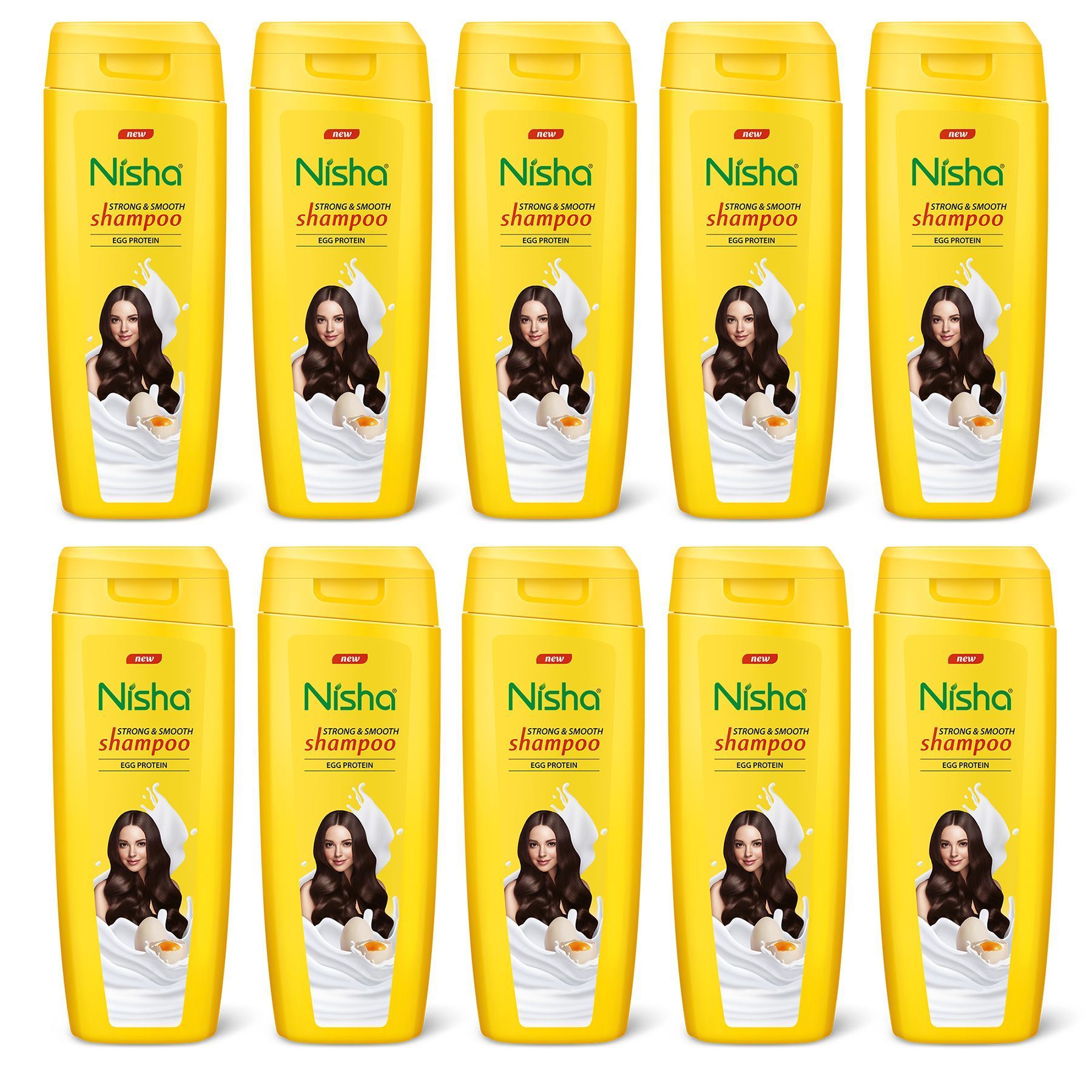 Nisha Egg Protein Shampoo for Strong & Smooth Hair 75ml Pack of 10