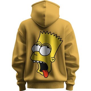 BULL CLOTHING Stylish Graphic Mustard Hoodie  60 Cotton, 40 Polyester  280 GSM Fleece for Comfort and Durability (XL)