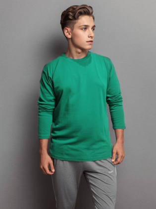 Oversized Winter Forest Green Tee-M