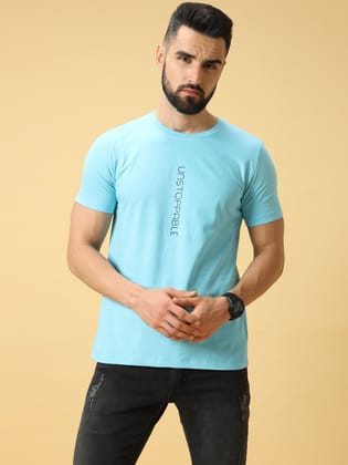 Unstoppable Black Print Crew Neck T-Shirt-S