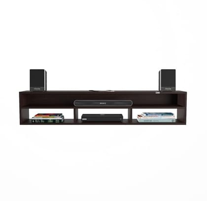DAS August Wall Mount Engineered Wood TV Entertainment Unit/Tv Rack Set to Box Stand with Wall Shelves for Living Room Flowery Wenge Finish (Ideal for up to 43") Screen DAS August Wall Mount Engineered Wood TV Entertainment Unit/Tv Rack Set to Box Stand with Wall Shelves for Living Room Flowery Wenge Finish (Ideal for up to 43") Screen