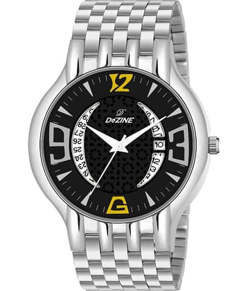 Dezine Silver Stainless Steel Analog Men's Watch