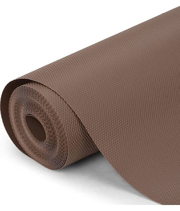 EASYHOME Multipurpose ( 45 cm X 1.5 m) EVA Anti-Slip Mat Liners For Bathroom, Kitchen, Fridge & Table Mat- Brown (45cmx150cm)