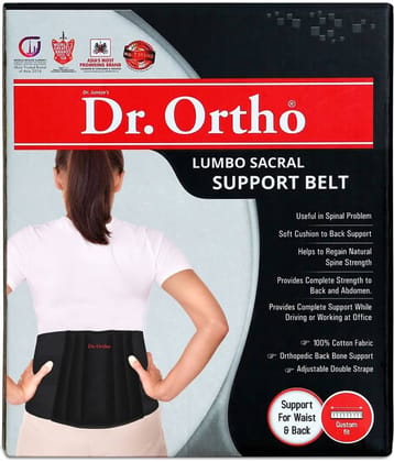 Dr. Ortho Lumbo Sacral Support Belt - Cotton Fabric (100Cm-115Cm) - Large
