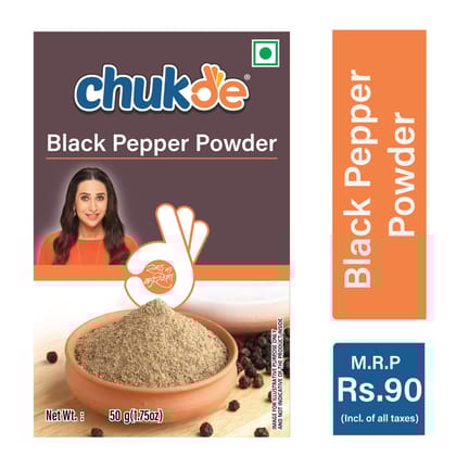 Chukde Spices Black Pepper Powder/kali mirch, 50G Chukde Spices Black Pepper Powder/kali mirch, 50G
