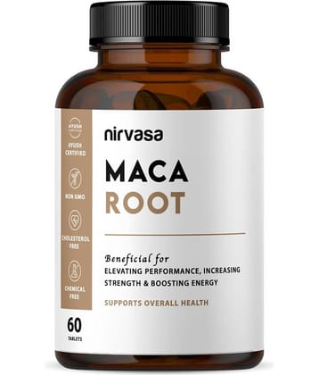 Nirvasa Maca Root Tablet, for Performance, Vigour & Vitality, enriched with Maca Root Extract, Vegeterian Tablet, 1B (1 x 60 Tablets)
