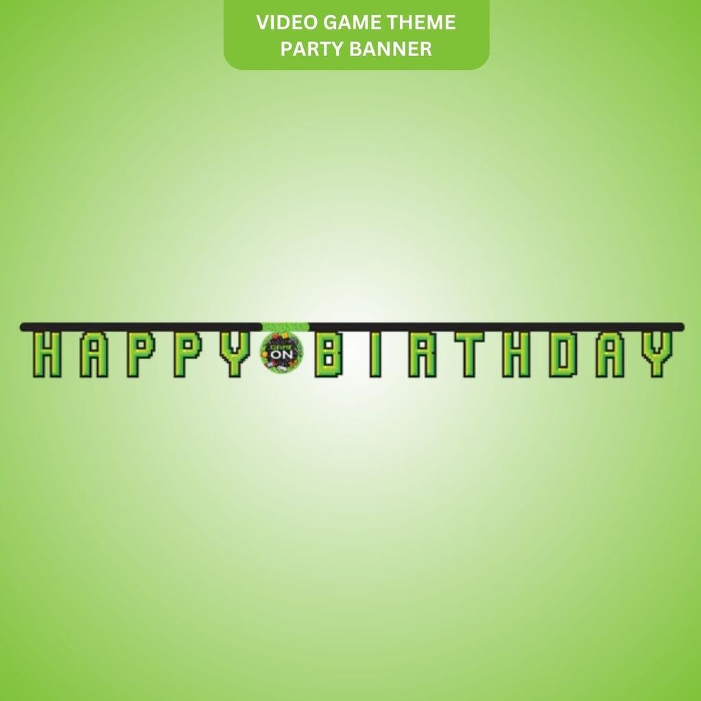 Video Game Theme Party Banner  - Over 7 FT - Party and Festive Needs | Buy online on ZillyBuy