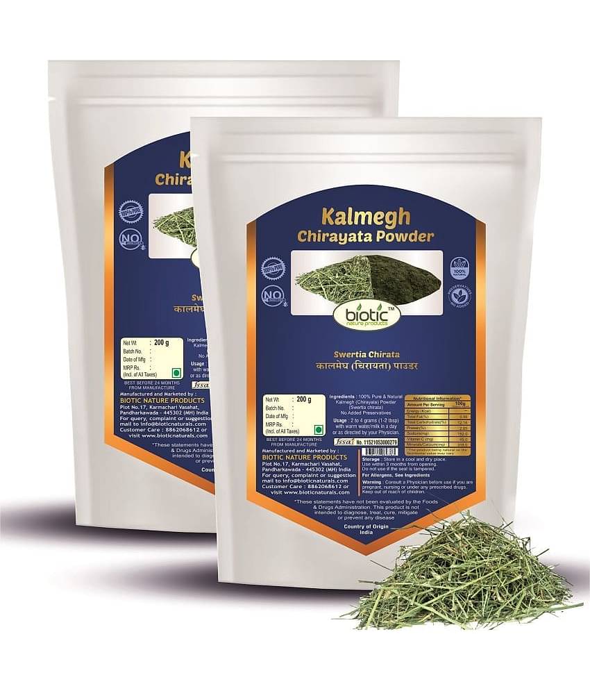 Biotic Kalmegh Powder / Swertia Chirata / Nilavembu / Chiraita | Chirayata 400 gm