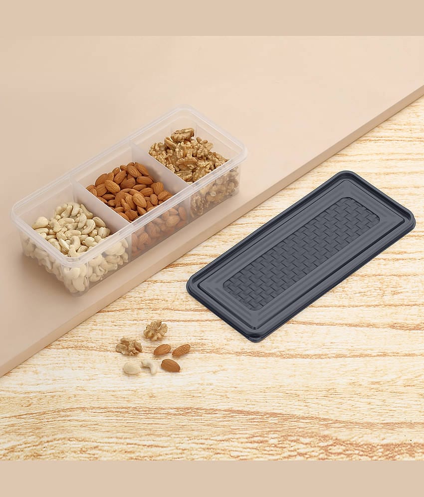 FIT4CHEF Dry Fruit Box PET Grey Multi-Purpose Container ( Set of 1 )