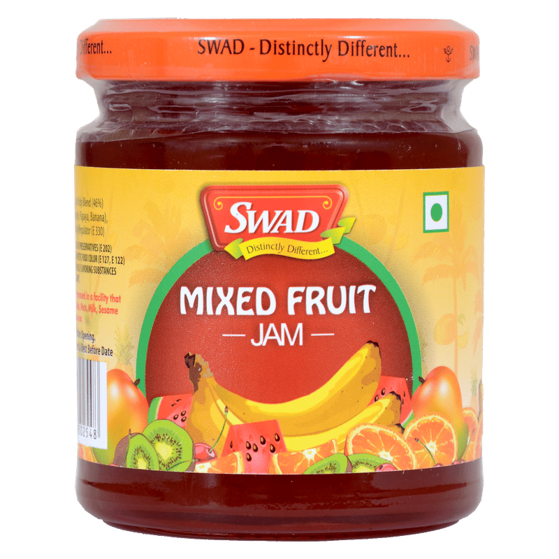 SWAD Delicious Mixed Fruit Sauces, Spreads and Dips/Natural Real Fruit Ingredients/Sweet and Tangy Mixed Fruit - 500 Gm (Pack of 2)