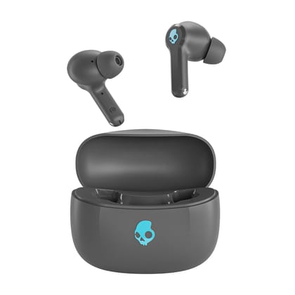 Skullcandy InkD True Wireless Earbuds, 48Hr Battery + Rapid Charge, Quad-Mic ENC, Multipoint Pairing, 10mm Drivers, Low Latency, Sweat & Water Resistant, Bluetooth v5.4 -Gery Matte