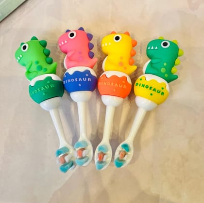 NIYO TOYS Soft Bristle Toothbrush for Kids - Dinosaur Design