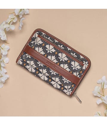 Zouk - Jute Multi Women's Zip Around Wallet ( Pack of 1 )