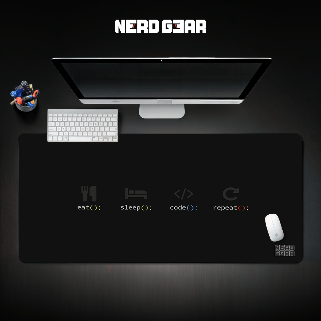 Eat Sleep Code Nerdmat-28 x 60 cm / Unstiched