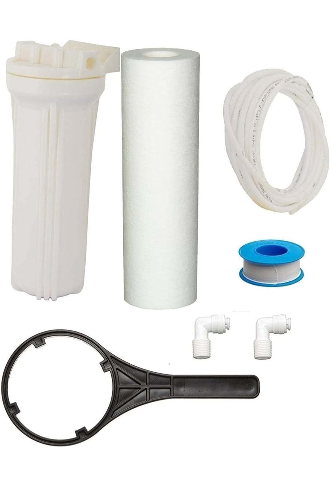 Pre Filter for Water Purifier, Food Grade Leak Free External Pre filter Kit, 9 Inch MLT Candle, PL4 & PL6 Elbows, Pipe Compatible with Aquaguard/Eureka Forbes RO Water Purifiers