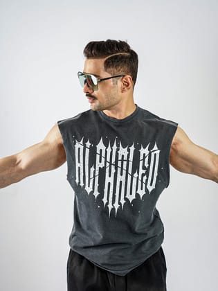 SINFADE INK CUT-OFF TankS-S / DARK GREY / Sinfade Tank Sleeveless