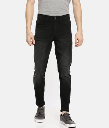 The Indian Garage Co Men Black Slim Fit Mid-Rise Clean Look Jeans