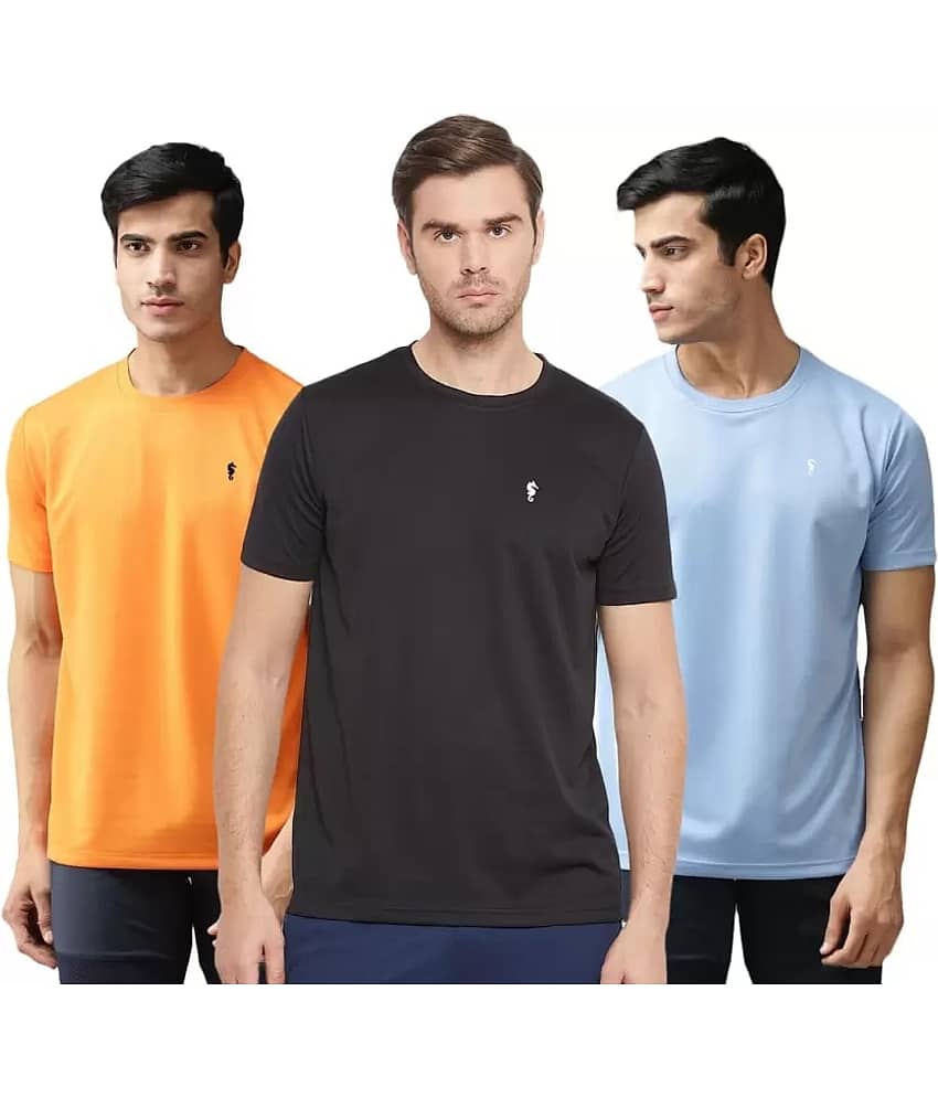 EPPE Pack of 3 Polyester Regular Fit Men's T-Shirt ( Red )