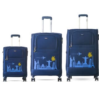 Salsa Plus 58 cm, 68cm  78cm - Soft Luggage Trolley Bags Combo Set 3 - Soft Spinner Wheels Cabin and  Check-In Size Tro