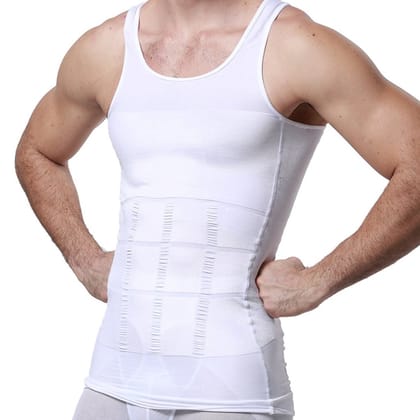 Latest Premium Men slimming body shaper vest designed to flatten the tummy, shape the abs, and provide a comfortable slim fit. Stretchable, breathable, and ideal for daily wear or workouts.