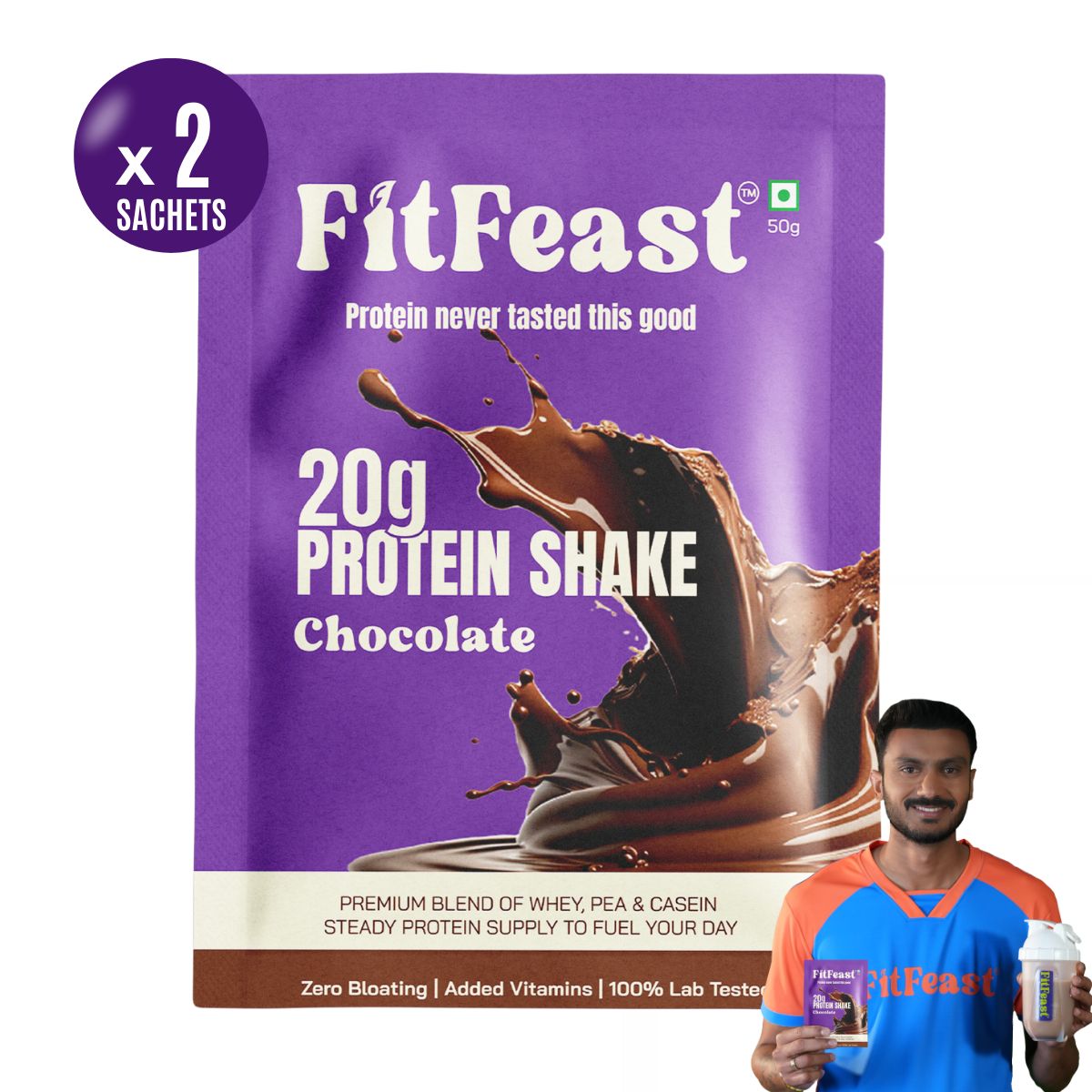 Protein Sachet - Chocolate (Pack of 2) (Each 50g)