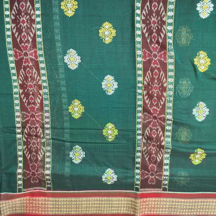 Bomkai Cotton Ikat Saree