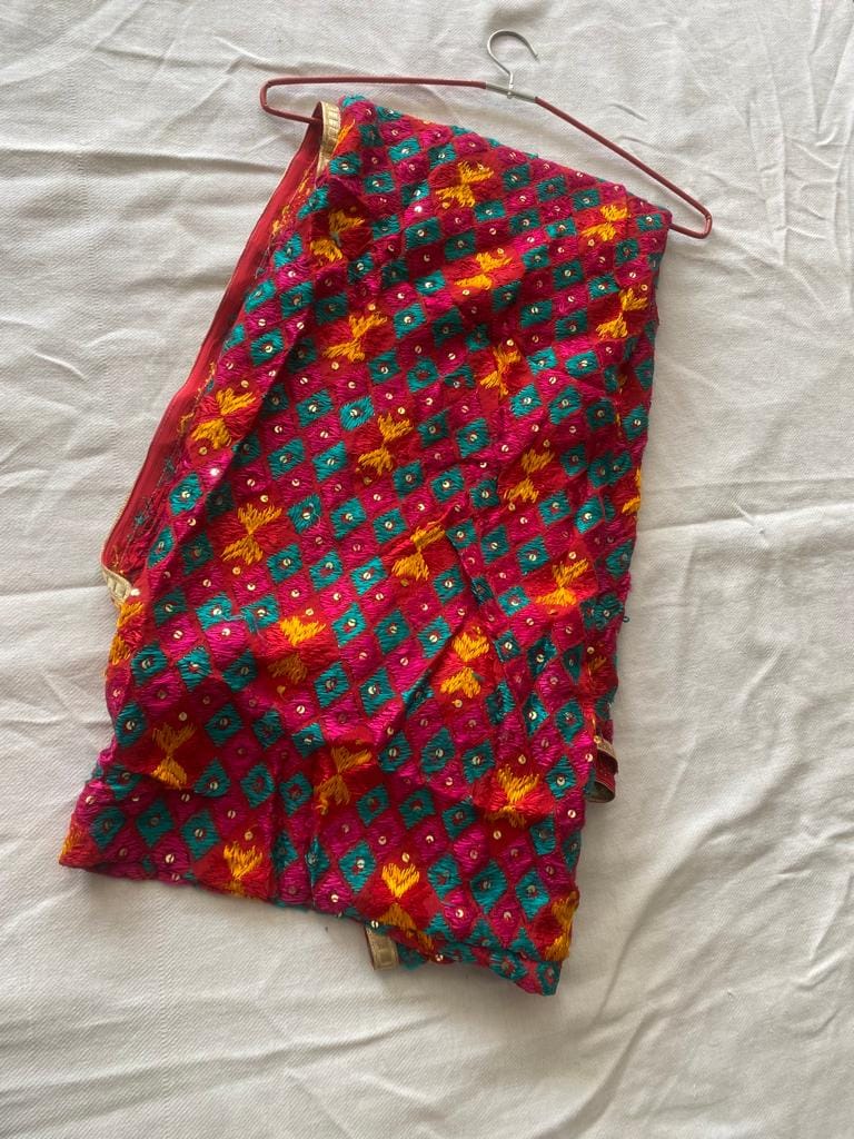 Hand Embroidery(Phulkari) Pure Duppta 