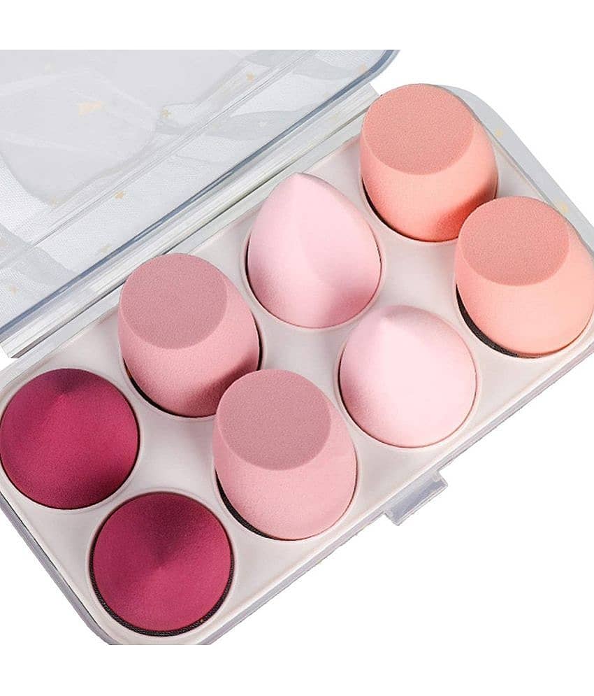 RTB 8 in 1 Foundation Blending Sponge Face 8 g Multi-colored Cosmetic Applicator Puff for Dry/Wet