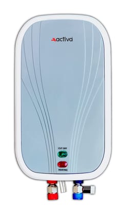 ACTIVA Volcano 3L Instant Water Heater Geyser | 3000W ISI Marked Copper Heating Element | 304L Stainless Steel Tank with Anti-Rust Coating | Auto Cut-Off Safety | ABS Body | 5 Years Warranty ACTIVA Volcano 3L Instant Water Heater Geyser | 3000W ISI Marke