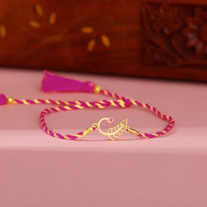 Golden New Leaf Rakhi