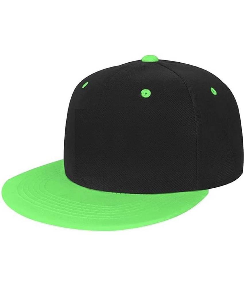INFISPACE Kid's Hip-Hop Green Color Cap -Adjustable Baseball Snapback Style Cap for Boys and Girls (Age: 4 to 10 Years)