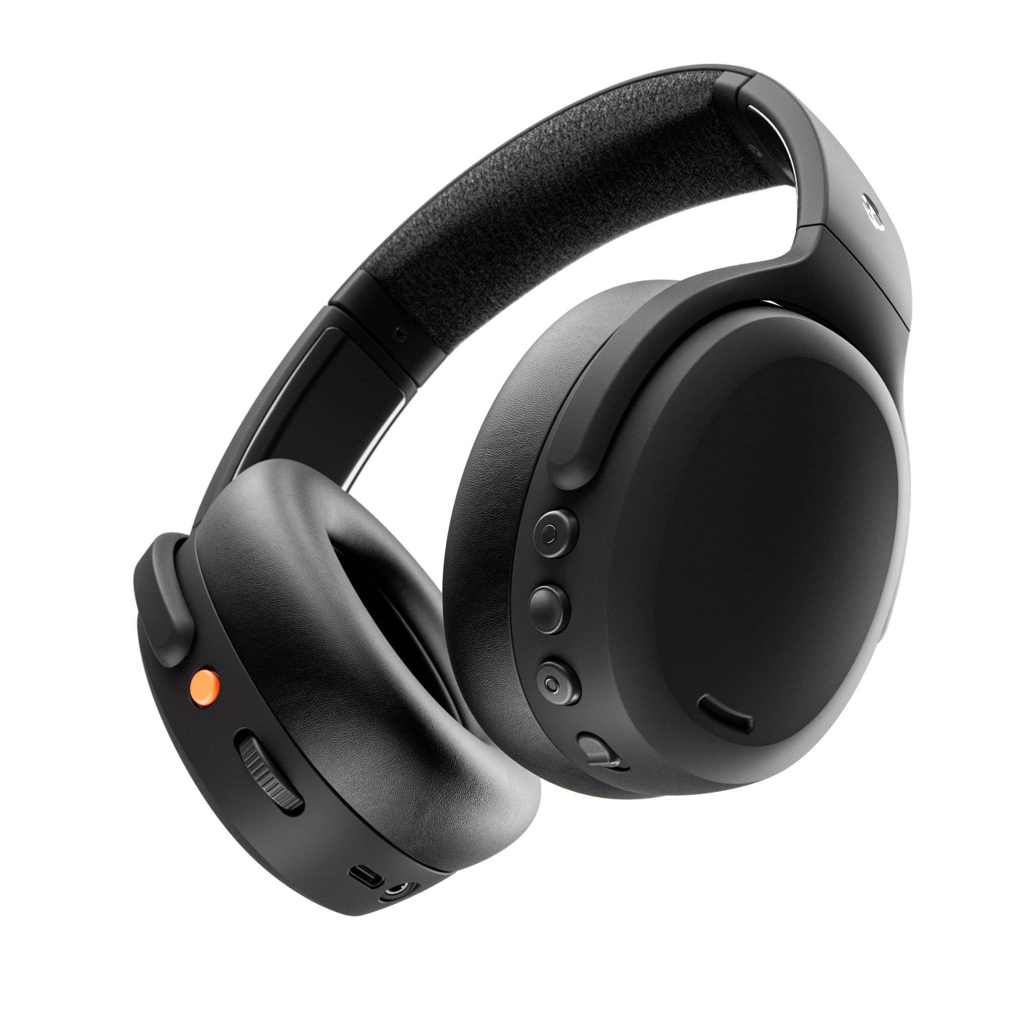 Skullcandy Crusher ANC 2 Over-Ear 4-Mic Active Noise Cancelling Wireless Headphones with 100 dB Sensory Bass, 40mm Drivers, Dual-Device Pairing, 50Hr Battery, Alexa Enabled – Black Black / Einheitsgröße