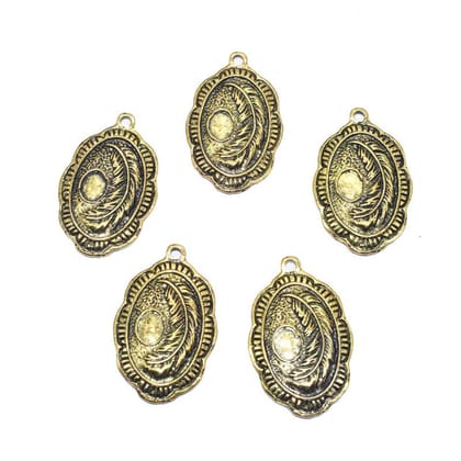 Gold Mini Metal Alloy Charms Gold Smooth Finish Use For Jewelry Makings , CHG-066-Per Packet of Approx 8 Pcs (50 Gram) / 39X24 MM