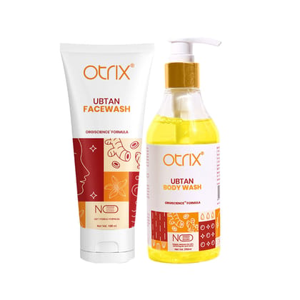 Otrix Ubtan Face Wash & Body Wash Combo - Traditional Herbal Skincare