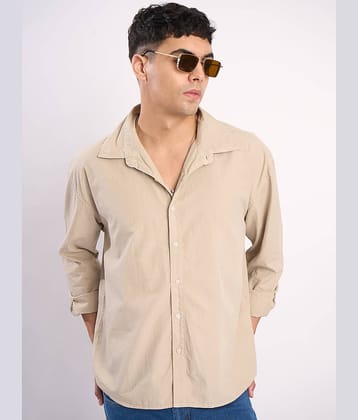 Bene Kleed 100% Cotton Oversized Fit Solids Full Sleeves Men's Casual Shirt - Grey ( Pack of 1 )