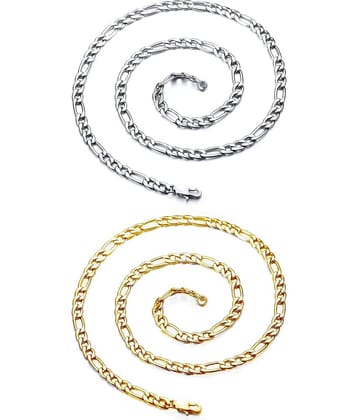 HEER COLLECTION Silver Plated Chain ( Set of 2 )