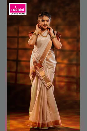 3 COPPER TISSUE SAREE 6.25 MTR