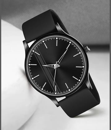 Shivark Black Silicon Analog Men's Watch