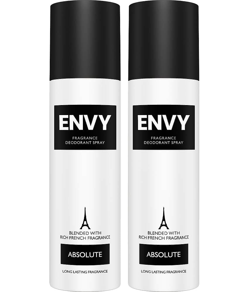 Envy Absolute 120 ml Each Deodorant Spray for Men 240 ml ( Pack of 2 )