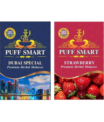 puffsmart hookah dubai special & strawberry. pack of 2 & 50gms each.