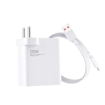 Mi Xiaomi Original 120W Hyper Charge Adapter with 6A Cable - Fast Charging for Mobile, Laptop & MacBook with 20 Safety certifications | Universal Compatibility | Efficient Power Delivery (White)