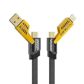 Order 4In1 6 Amp Cable | 65W Fast Charging and Data Transfer Order 4In1 6 Amp Cable | 65W Fast Charging and Data Transfer