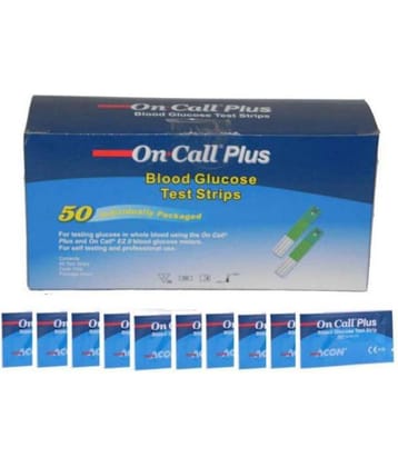 On Call Plus Blood Glucose Test Strips - 50 Strips (Pack of 1)